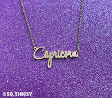 Load image into Gallery viewer, Handwritten Zodiac Necklace